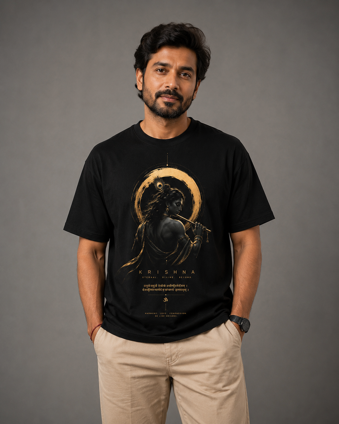 Lord Krishna Devotion Crew T-Shirt