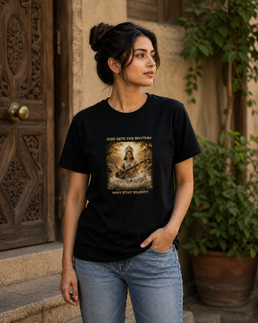 Goddess Saraswati Divine Crew T-Shirt